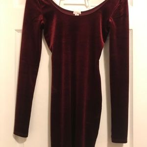 Velvet bodycon dress